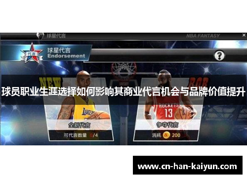 球员职业生涯选择如何影响其商业代言机会与品牌价值提升